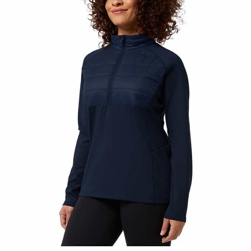 32‎ Degrees Ladies' Half Zip dark blue - Picture 2 of 5